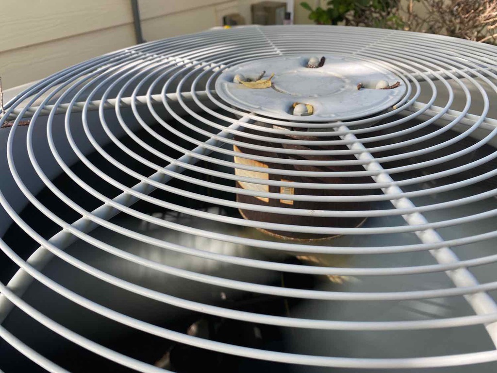 HVAC system condition assessment during a 4-Point insurance inspection in Northeast Florida